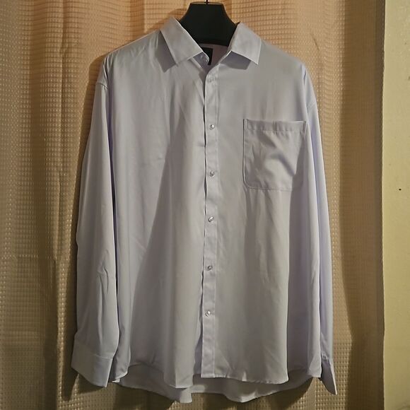 FLEX LUXURY MEN BUTTON UP SHIRT WHITE - Picture 1 of 7